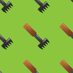 Rake seamless pattern