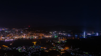 Fototapeta na wymiar A night view of Nagasaki　　長崎の夜景１