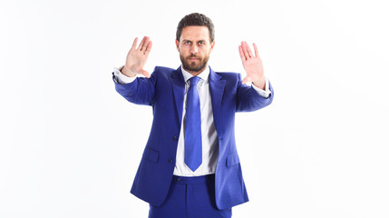 Digital technology. Interactive surface. Digital modeling for business. Modern business opportunity. Business man architect engineer interact digital surface. Business estimating. Modeling and design