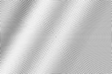 Black on white centered halftone texture. Dotted vector background. Diagonal dotwork gradient.