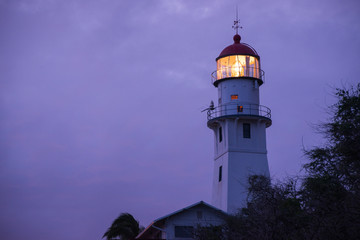 lighthouse at dawn