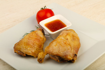 Baked chicken leg