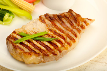 Grilled pork cutlet