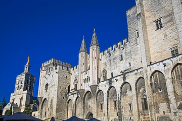 Fototapeta na wymiar Pope's palace in Avignon, France