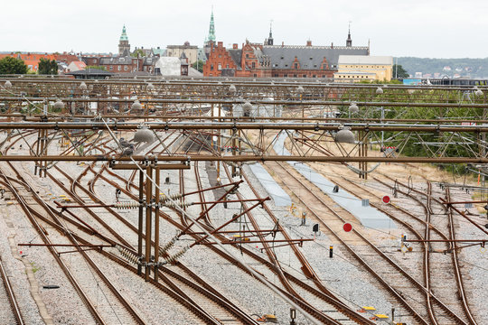 View of the Trainstation in Helsingor Denmark