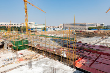 construction site doing base works