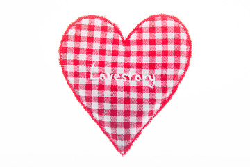 Love story on a heart. Holiday symbol