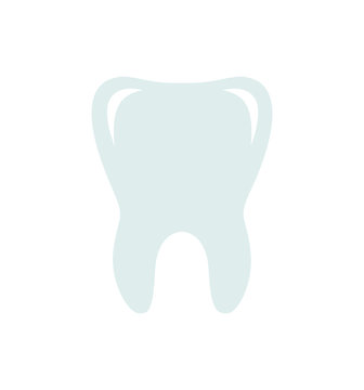 Tooth flat icon dental vector illustration isolated on white