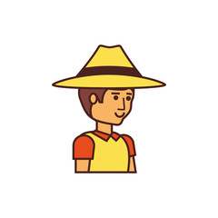 tourist man with hat avatar character