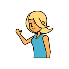 beautiful and young woman character