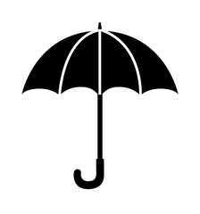 Umbrella  icon silhouette vector flat for web or mobile app isolated on white background