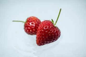 Red strawberry fruit for fresh food or a food ingredient can see at many markets or supermarket in Thailand 