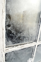 Frozen old window