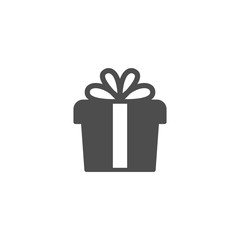Gift icon Vector, Christmas Sign