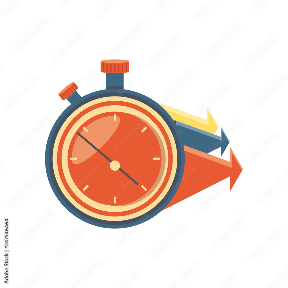 Poster chronometer timer with arrows