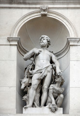 Burgtheater, Vienna, statue shows an allegory of egoism