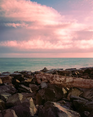 cloudy sea view