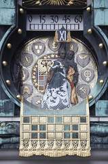 Obraz premium Detail of the famous Jugendstil Ankeruhr in Vienna