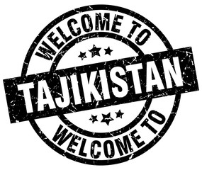welcome to Tajikistan black stamp