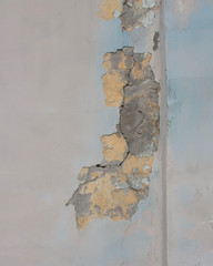 Cracked paint on the wall