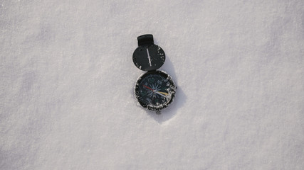 compass on a white background