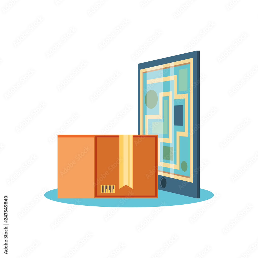 Poster paper map guide with box