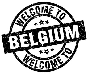 welcome to Belgium black stamp