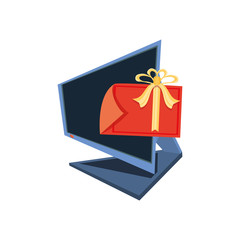 computer desktop with delivery app