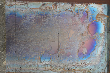 Abstract corrosion texture on the copper plated steel sheet