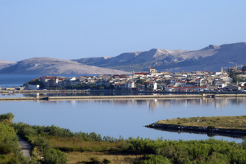 City of Pag, Adriatic island Pag Croatia