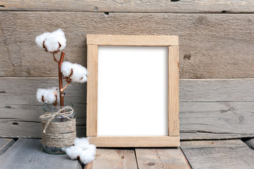 8x10 16x20 Vertical Wood Frame Mockup, Rustic Frame