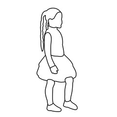 simple lines, the child is