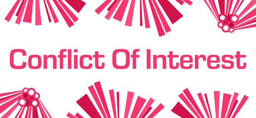 Conflict Of Interest Pink Abstract White 