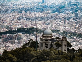 Naklejka premium Barcelona view from top 