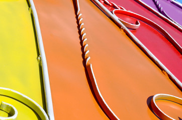 Metal texture of a piece of colored wall with a forged pattern