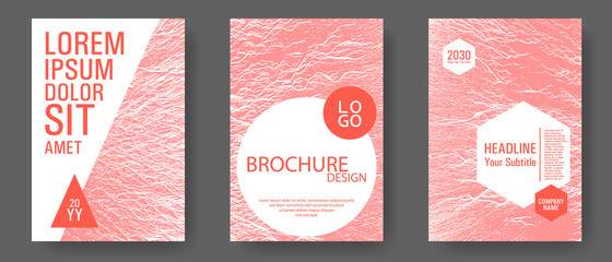 Buzzing rippling motion background texture. Living coral color white waves textures. Covers with headline sample text.