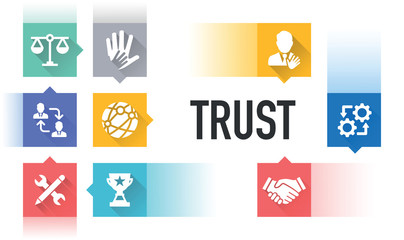 TRUST FLAT ICON SET