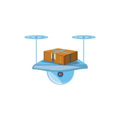 Obraz premium drone technology with box carton