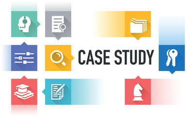 CASE STUDY FLAT ICON SET