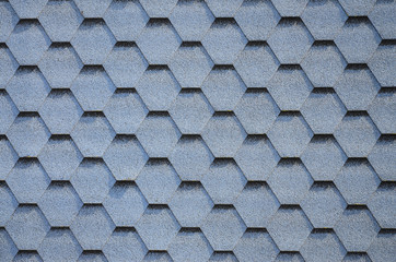 Modern roofing and decoration of chimneys. Flexible bitumen or slate shingles