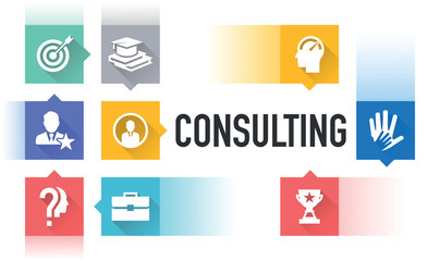CONSULTING FLAT ICON SET