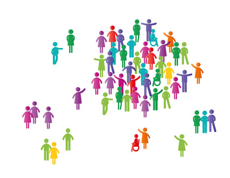 Colorful people pictograms