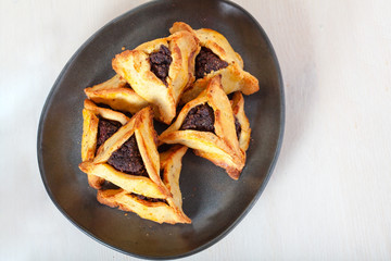 Traditional sweets for Jewish holiday of Purim.