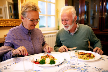 Delicious dish served on the table