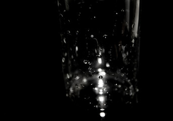 abstract background water drop, splashes on black background