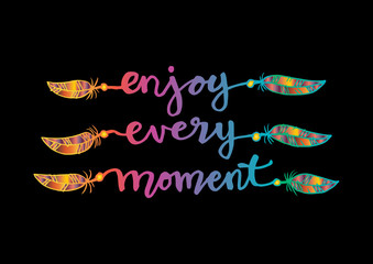 Enjoy Every Moment hand lettering