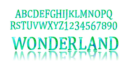 Wonderland font. Fairy ABC.