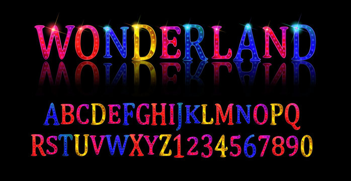 Wonderland font. Fairy ABC.