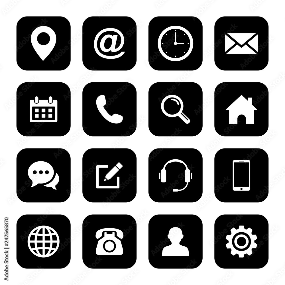 Poster web icon set. set of web icon symbol vector
