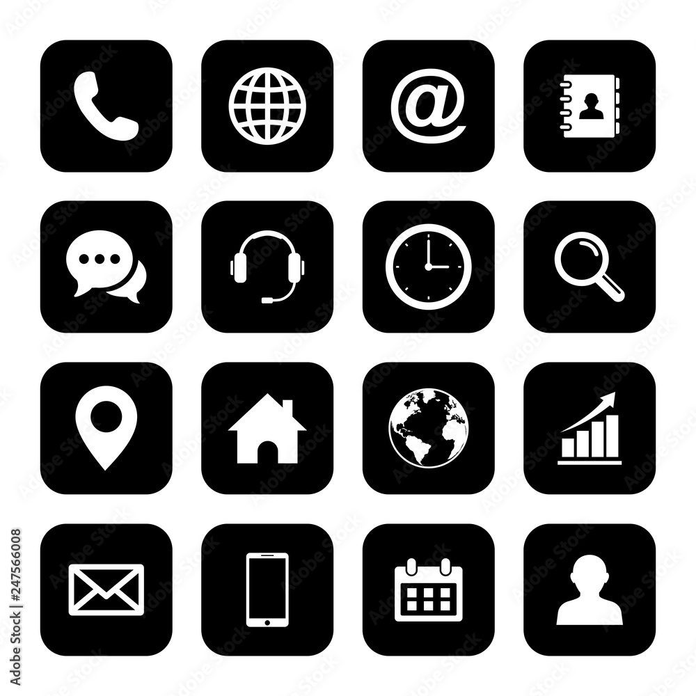 Poster web icon set. set of web icon symbol vector